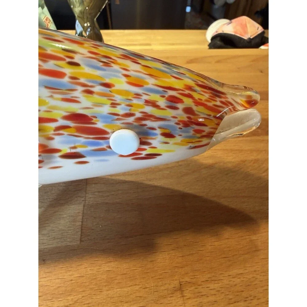 Art Glass Fish Beautiful Colorful Decor Hand Blown